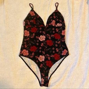 Forever 21 floral bodysuit